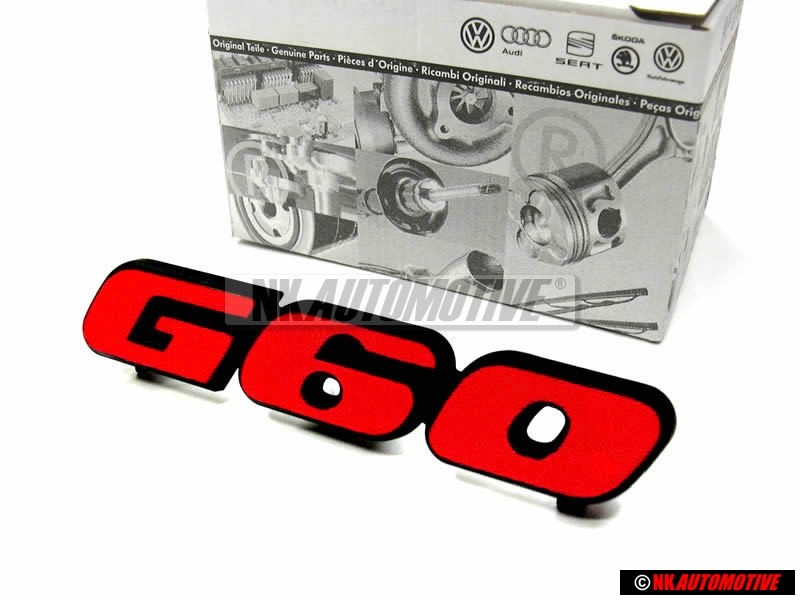 VW Originale G60 Fronte Logo Emblema Scritta Rosso - 191853679N QN5