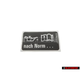 VW Originale Etichetta 'Olio Secondo Norma Vw' - 028010262Q