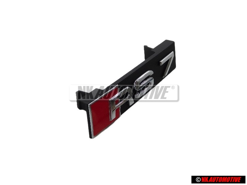 Audi Originale RS7 Fronte Logo Emblema Scritta Nero Cromo Rosso - 4G8853736C 2ZZ
