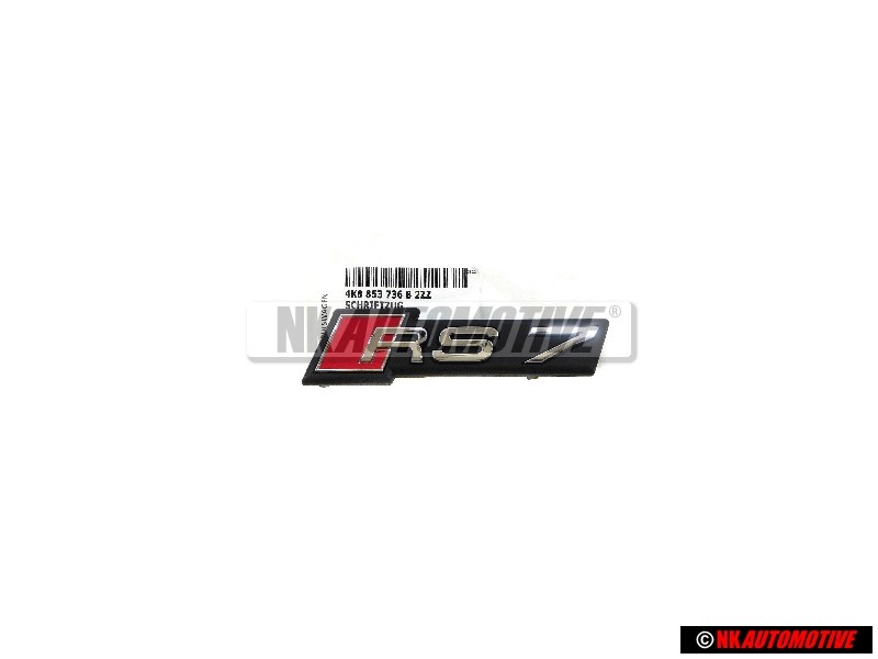 Audi Originale RS7 Fronte Logo Emblema Scritta Nero Cromo Rosso - 4K8853736B 2ZZ