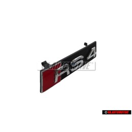 Audi Originale RS4 Fronte Logo Emblema Scritta Nero Cromo Rosso - 8K0853736D 2ZZ