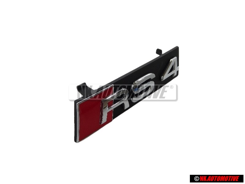 Audi Originale RS4 Fronte Logo Emblema Scritta Nero Cromo Rosso - 8K0853736D 2ZZ