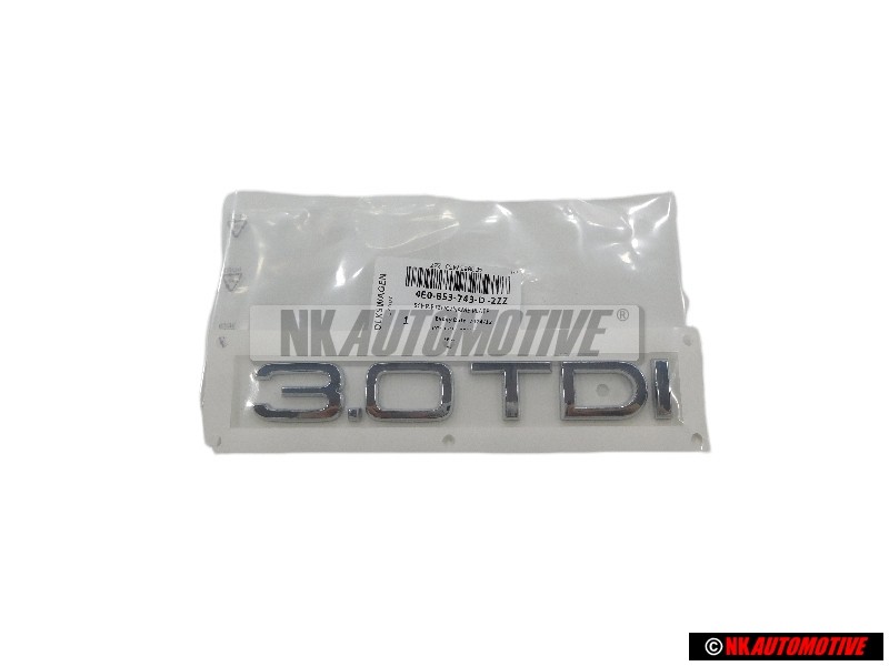Audi Originale 3.0 TDI Posteriore Logo Emblema Scritta Cromo - 4E0853743D 2ZZ