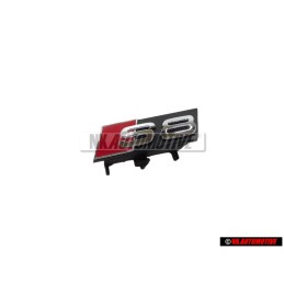 Audi Originale S8 Fronte Logo Emblema Scritta Nero Cromo Rosso - 4H0853740A