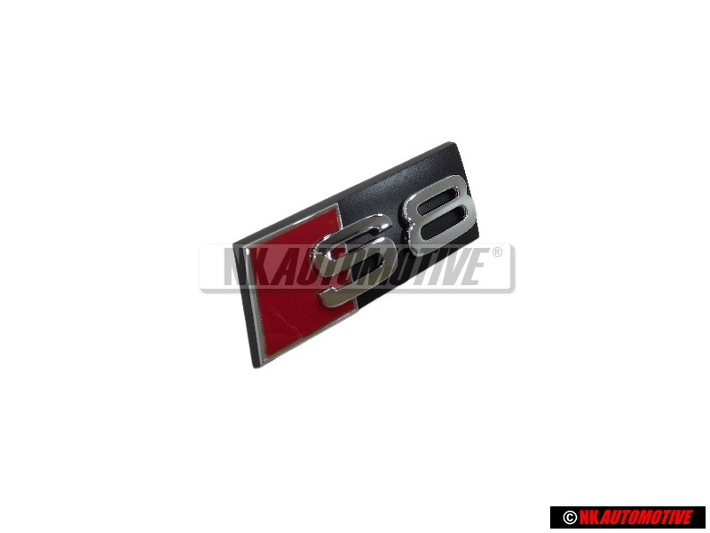 Audi Originale S8 Fronte Logo Emblema Scritta Nero Cromo Rosso - 4N0853736B 2ZZ
