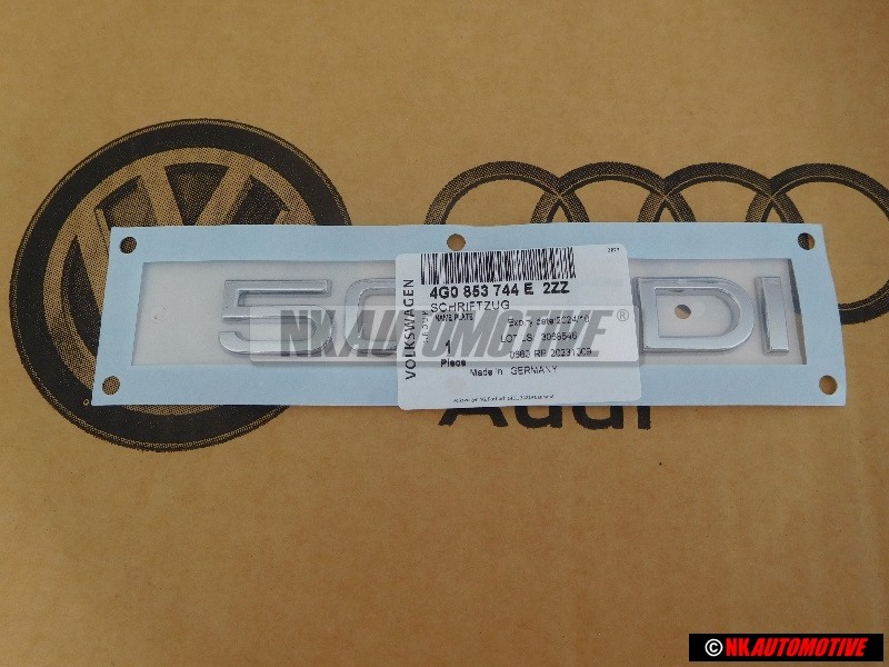 Audi Originale 50 TDI Posteriore Logo Emblema Scritta Cromo - 4G0853744E 2ZZ