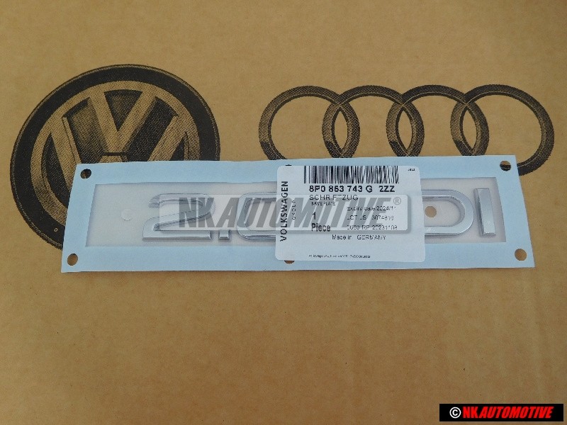 Audi Originale 2.0 TDI Posteriore Logo Emblema Scritta Cromo - 8P0853743G 2ZZ
