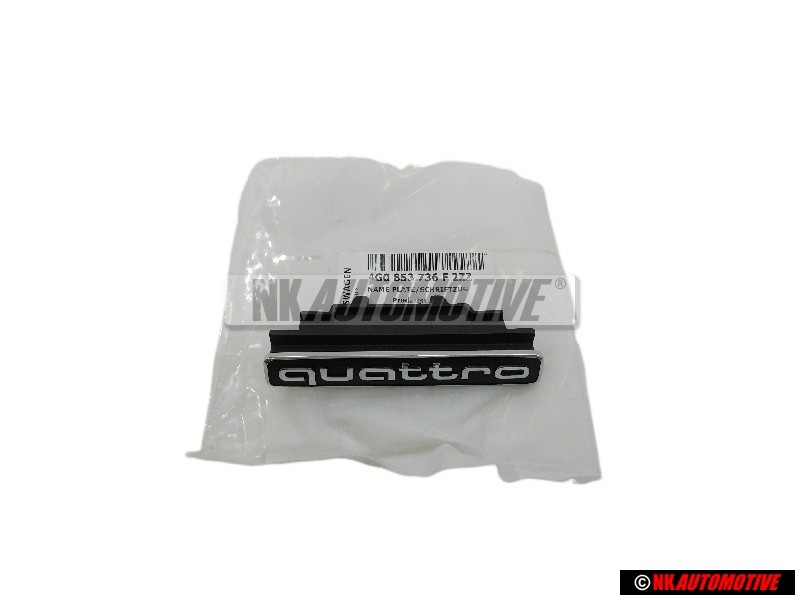 Audi Originale QUATTRO Fronte Logo Emblema Scritta Nero Cromo - 4G0853736F 2ZZ