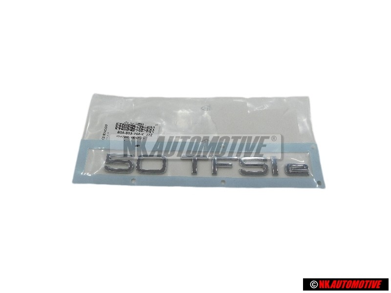 Audi Originale 50 TFSI E Posteriore Logo Emblema Scritta Cromo - 80A853744K 2ZZ