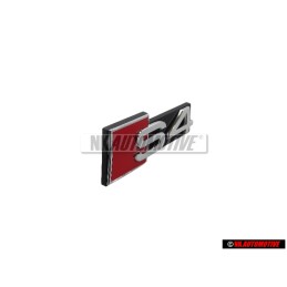 Audi Originale S4 Fronte Logo Emblema Scritta Nero Cromo Rosso - 8W0853736F 2ZZ