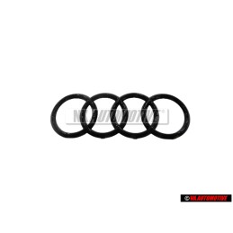 Audi Originale Anelli Fronte Logo Emblema Simbolo Nero - 4M8071801