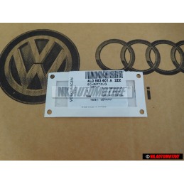 Audi Originale V12 Lato Logo Emblema Simbolo Cromo - 4L0853601A 2ZZ