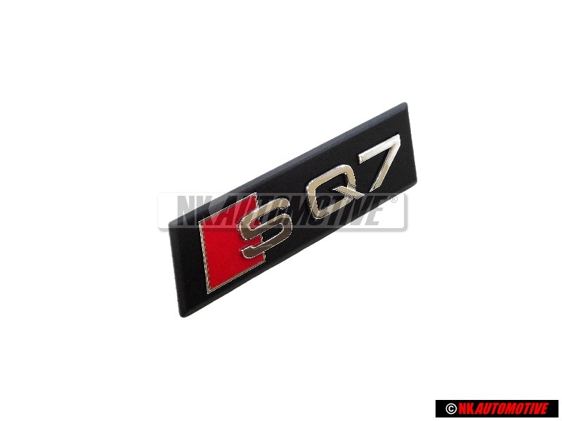 Audi Originale SQ7 Fronte Logo Emblema Scritta Nero Cromo Rosso - 4M0853748B 2ZZ