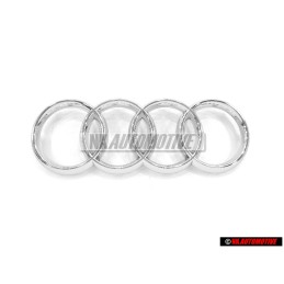 Audi Originale Anelli Fronte Logo Emblema Simbolo Cromo - 8R0853605