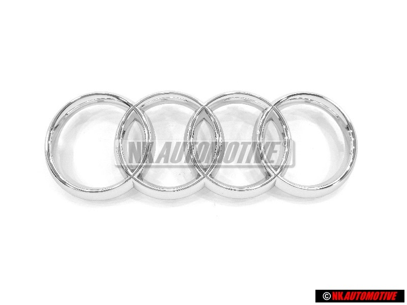 Audi Originale Anelli Fronte Logo Emblema Simbolo Cromo - 8R0853605