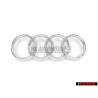 Audi Originale Anelli Fronte Logo Emblema Simbolo Cromo - 8R0853605