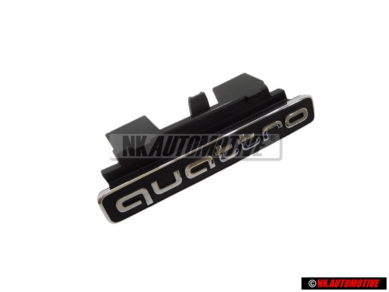 Audi Originale QUATTRO Fronte Logo Emblema Scritta Nero Cromo - 8R0853736E 3FZ