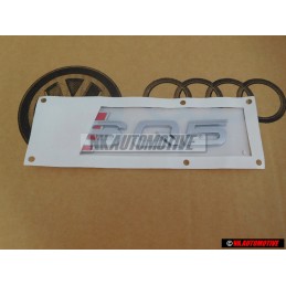 Audi Originale SQ5 Posteriore Logo Emblema Scritta Cromo Rosso - 8R0853735 2ZZ