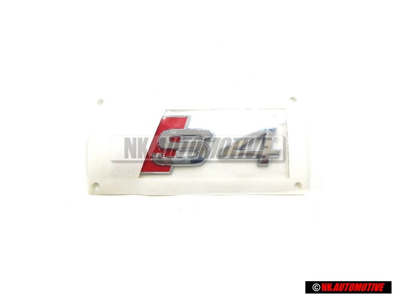 Audi Originale S4 Posteriore Logo Emblema Scritta Cromo Rosso - 8D0853737G 2ZZ