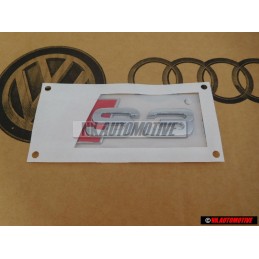 Audi Originale S3 Posteriore Logo Emblema Scritta Cromo Rosso - 8L0853735 2ZZ