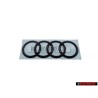 Audi Originale Anelli Posteriore Logo Emblema Simbolo Nero - 8W9853742A T94