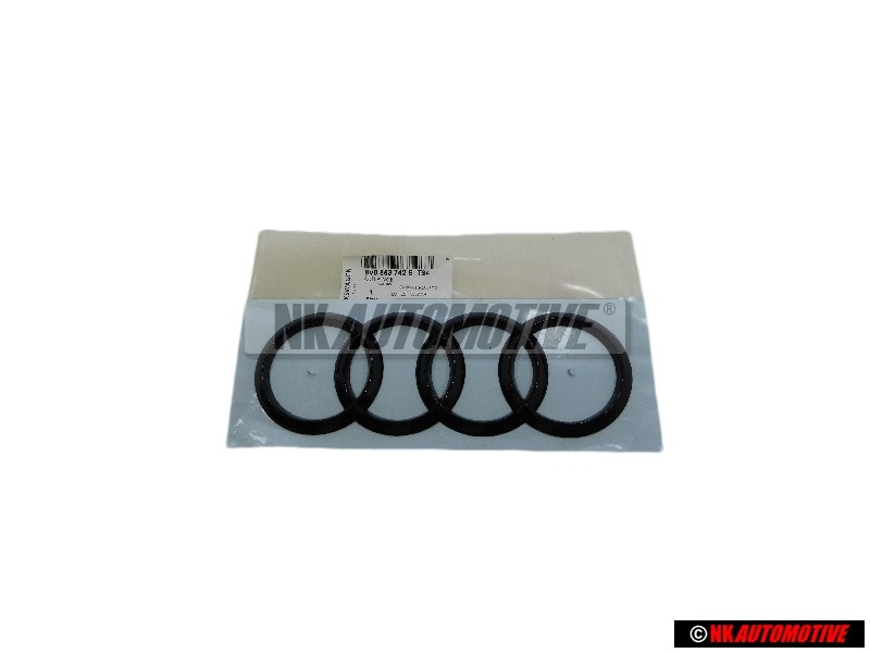 Audi Originale Anelli Posteriore Logo Emblema Simbolo Nero - 8V0853742B T94