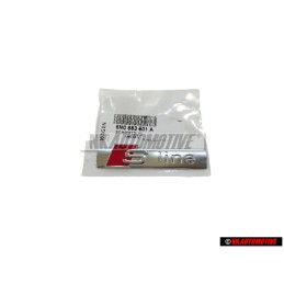 Audi Originale S-LINE Lato Logo Emblema Simbolo Cromo Rosso - 8N0853601A