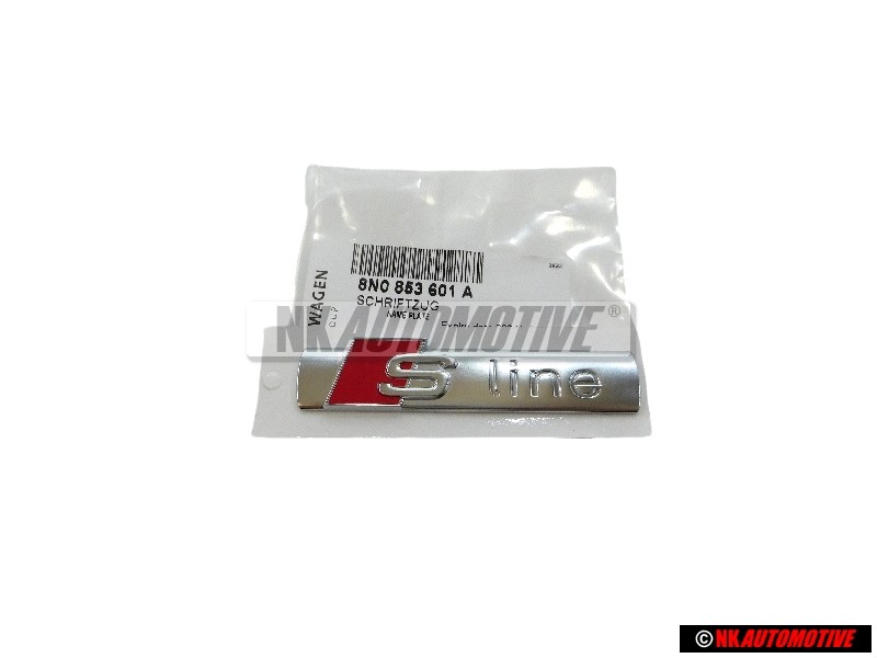 Audi Originale S-LINE Lato Logo Emblema Simbolo Cromo Rosso - 8N0853601A