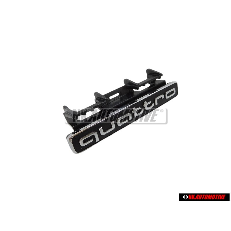 Audi Originale QUATTRO Fronte Logo Emblema Scritta Nero Cromo - 4K0853736 9B9