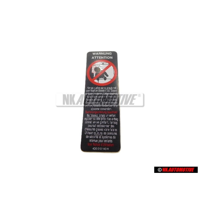 Audi Originale Etichetta - 4D0010143H