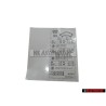 Audi Originale Etichetta Per Pressione Pneumatici - 8V0010502H