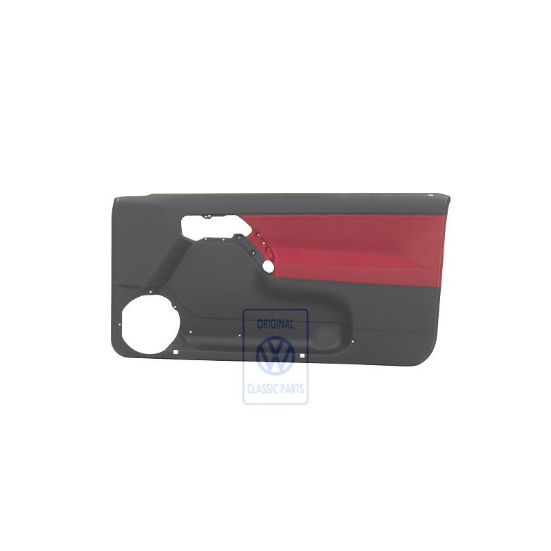 VW Originale Rivestimento Porta (Tessuto) Nero/Rosso Murano - 1E0867012ATLZR