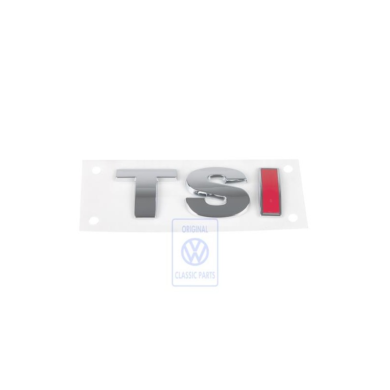 VW Originale Scritta Cromo/Cromo/Rosso - 1T0853675J GQF