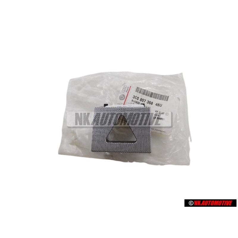 VW Originale Mascherina Argento Metallizzato/Nero - 3C0857368 46U