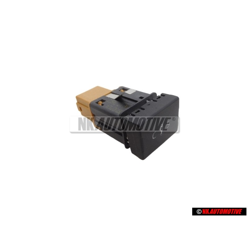 VW Originale Pulsante Per Regolazione Ammortizzatori Nero - 7E0927124 WHS