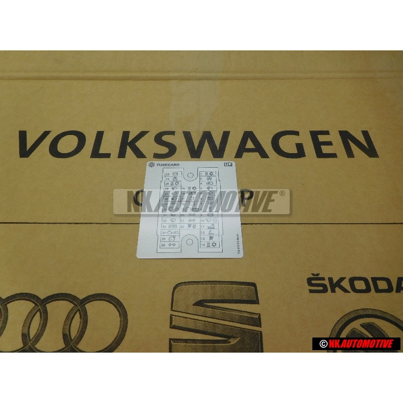 VW Originale Etichetta Per Il Montaggio Di Fusibili - 7H0010618