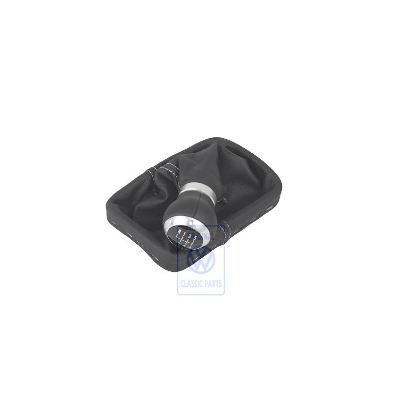 VW Originale Pomello Leva Cambio Con Cuffia Per Leva Cuoio - 1C0711113P MVN