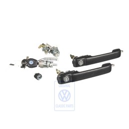 VW Originale 3 Set Cilindr. Serratura Per Maniglia Porta - 1E0800375CA