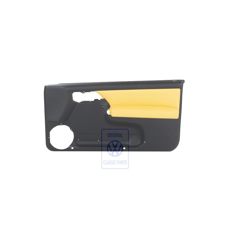 VW Originale Rivestimento Porta Pelle/Similpelle Nero/Yellow - 1E0867012AMEAH