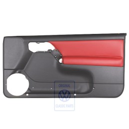 VW Originale Rivestimento Porta Pelle/Similpelle Nero/Rosso - 1E0867012APLPR