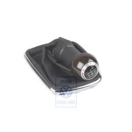 VW Originale Pomo Leva Cambio Legno/Pelle Con Rivestimento - 1J0711113EKQUM