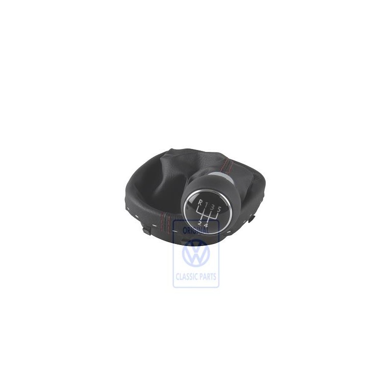 VW Originale Pomo Leva Cambio Pelle Con Rivestimento Leva - 1T0711113ADKIX