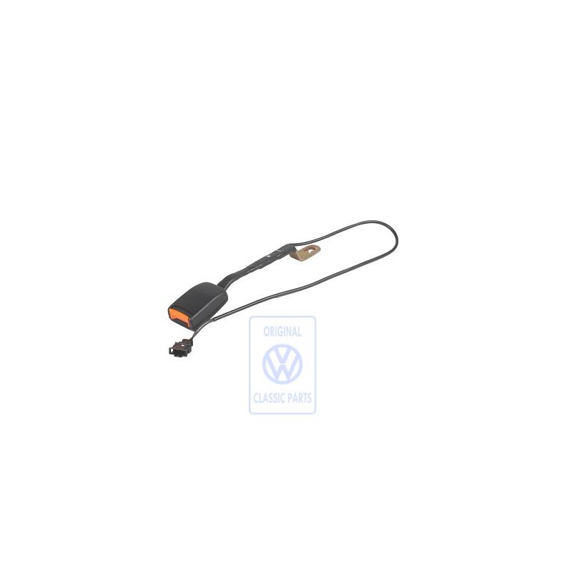 VW Originale Fibbia Cintura Con Contatto Avviso Nero Satinato - 535857755D 01C