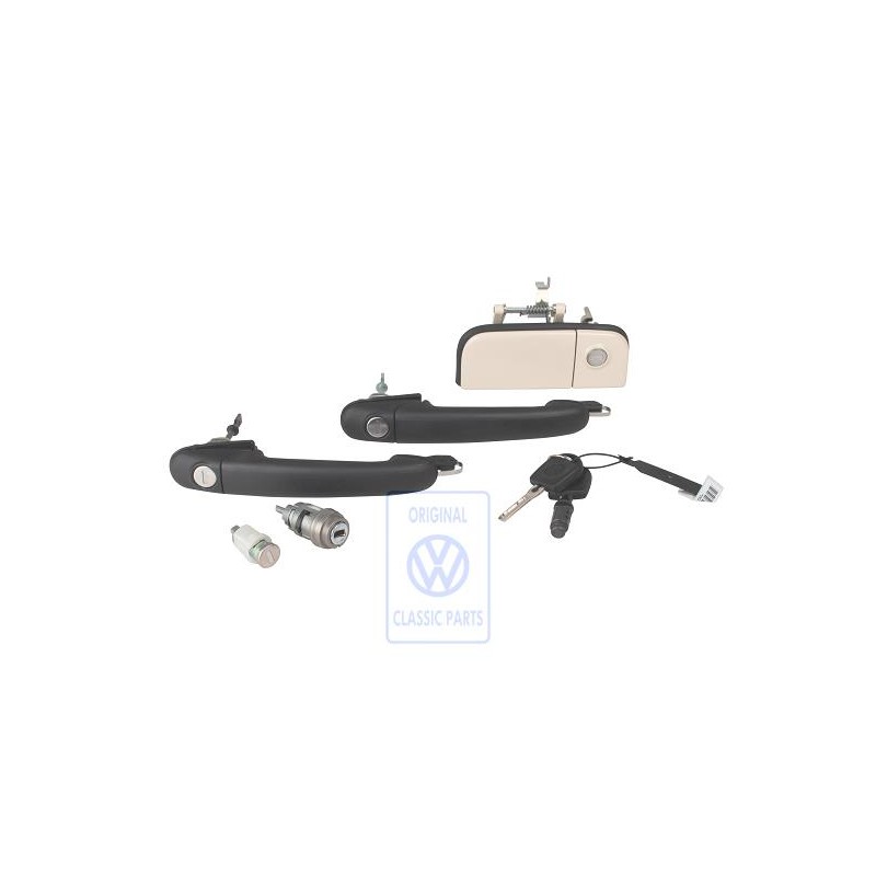 VW Originale 7 Set Cilindr. Serratura Per Maniglia Porta - 6K9800375FDGRU