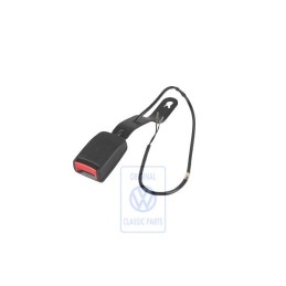 VW Originale Fibbia Cintura Con Contatto Avviso Nero Satinato - 6N0857755A 01C