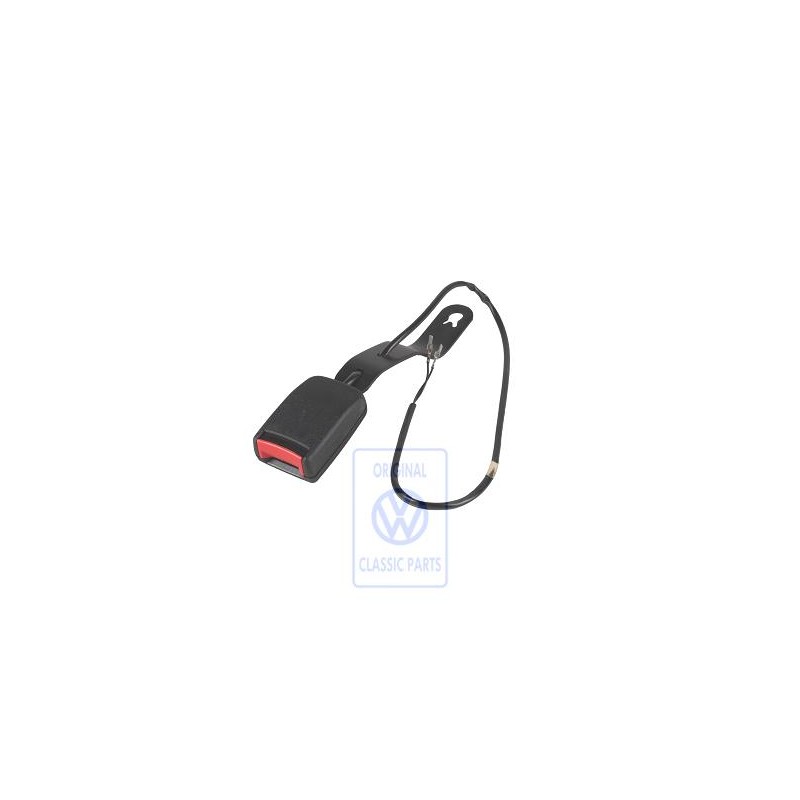VW Originale Fibbia Cintura Con Contatto Avviso Nero Satinato - 6N0857755A 01C