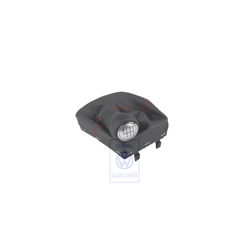 VW Originale Pomo Leva Cambio Pelle Con Rivestimento Leva - 6Q1711113L WBP
