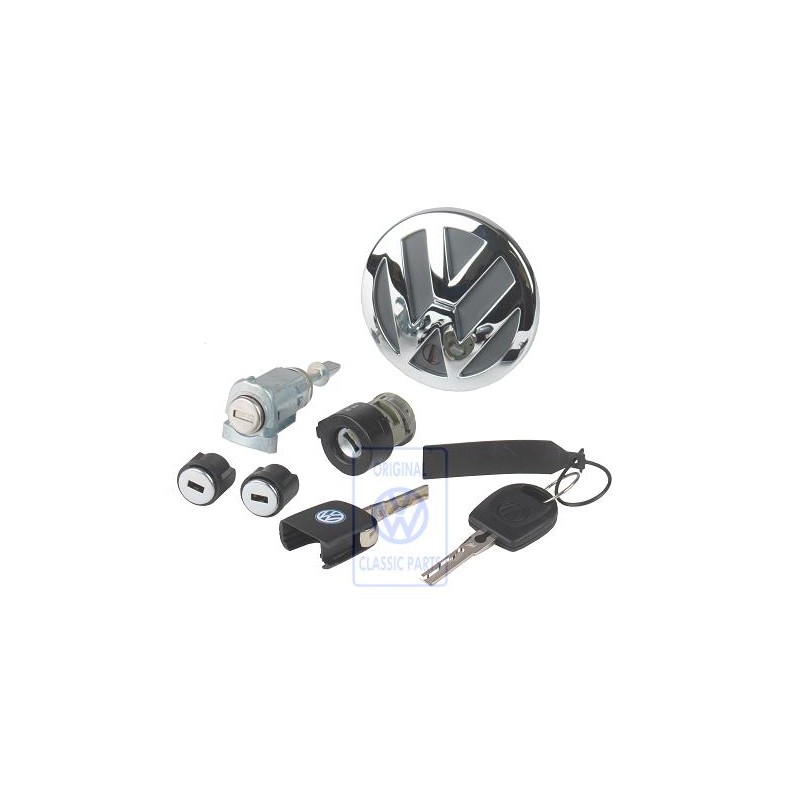 VW Originale 1 Set Cilindr. Serratura Per Maniglia Porta - 6Q5800375S