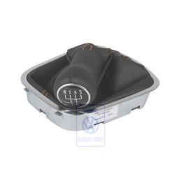 VW Originale Pomo Leva Cambio Pelle Con Rivestimento Leva - 6R0711113M S0D