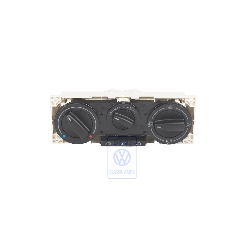VW Originale Comando Termoventilazione Nero Satinato - 7D1820045F 01C